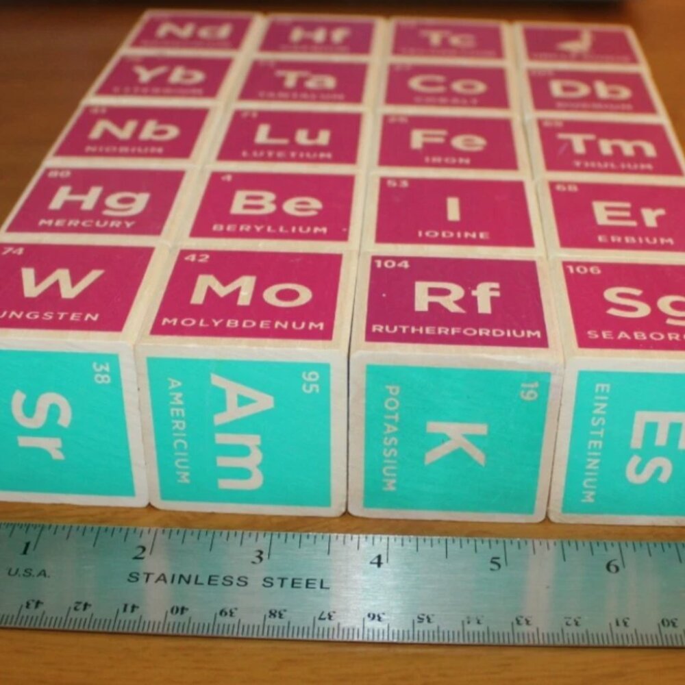 Uncle Goose Periodic Table of Elements 20 Wooden Blocks Science Learning Toy